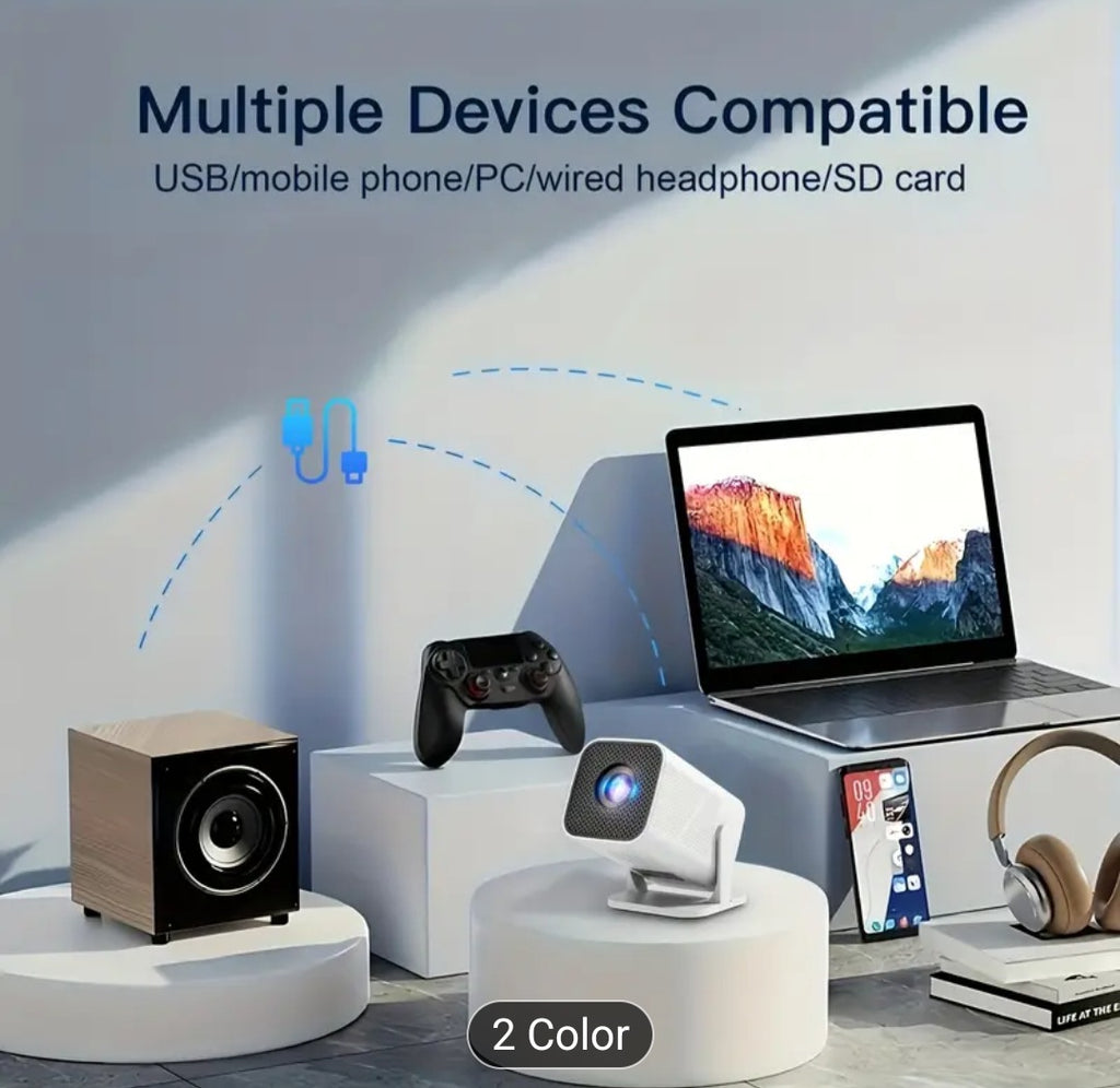 ✨ Mini HD Home Theater Projector 4K – Portable 200” Cinema Experience ✨