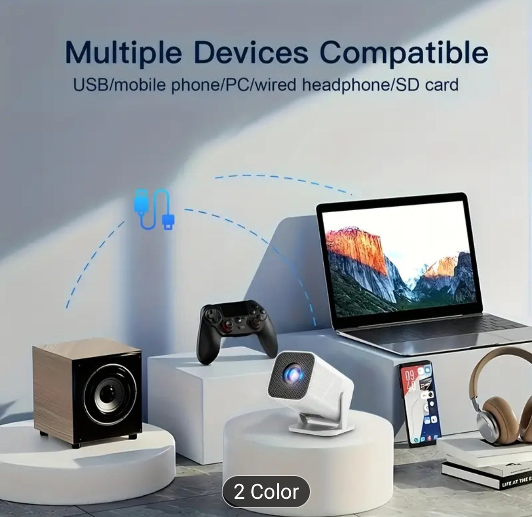 ✨ Mini HD Home Theater Projector 4K – Portable 200” Cinema Experience ✨