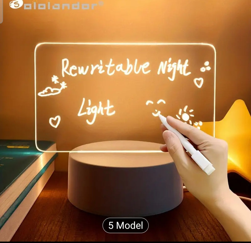 ✨ Rewritable LED Night Light – Creative Message Board Lamp ✨