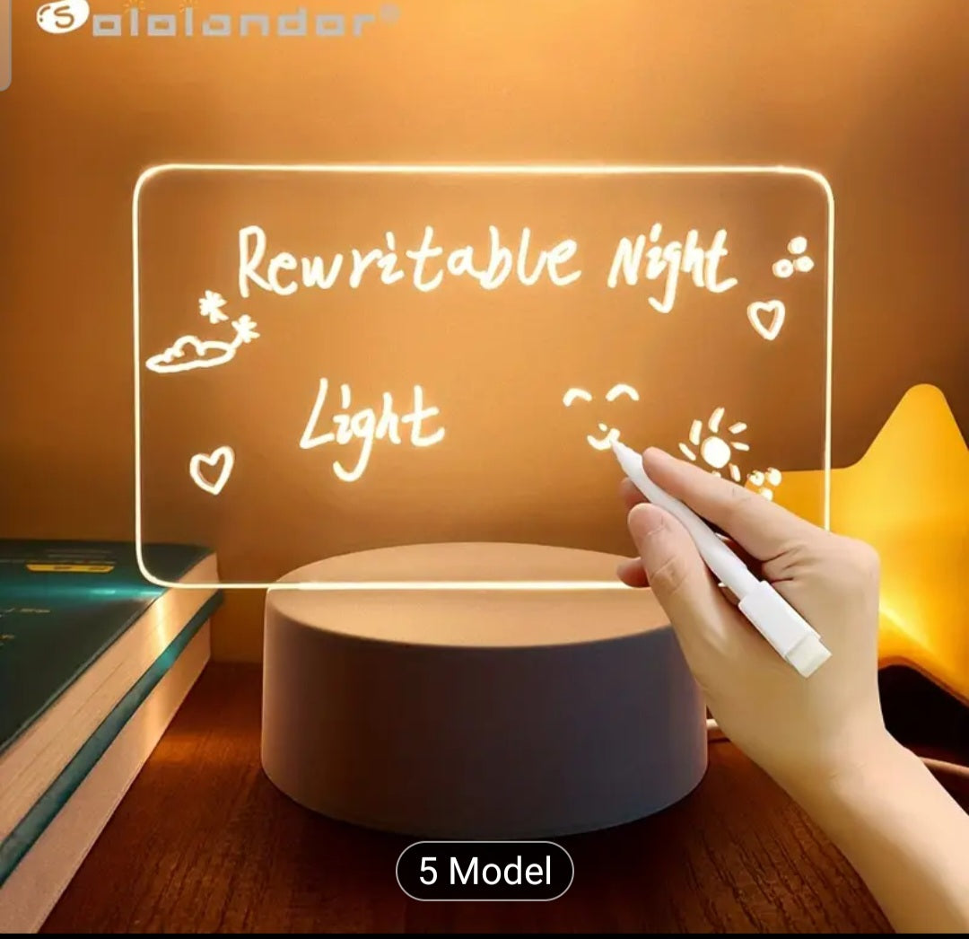 ✨ Rewritable LED Night Light – Creative Message Board Lamp ✨