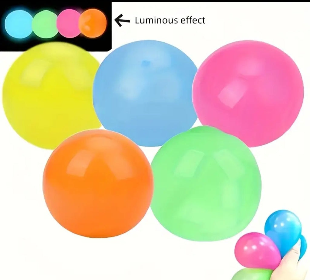 ✨StickyGlow™ Ceiling Bounce Balls – 6-Pack Luminous Edition✨
