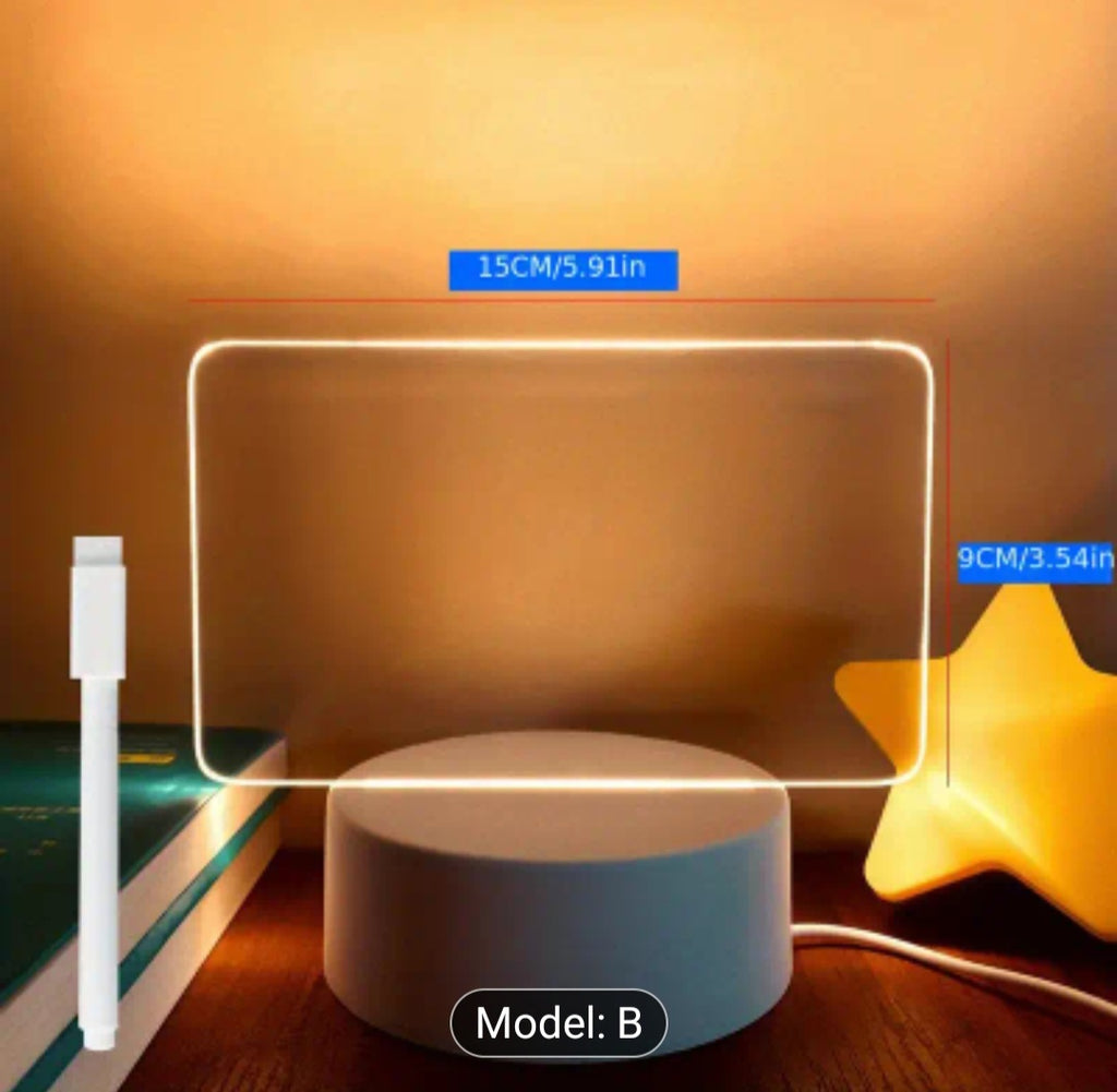 ✨ Rewritable LED Night Light – Creative Message Board Lamp ✨