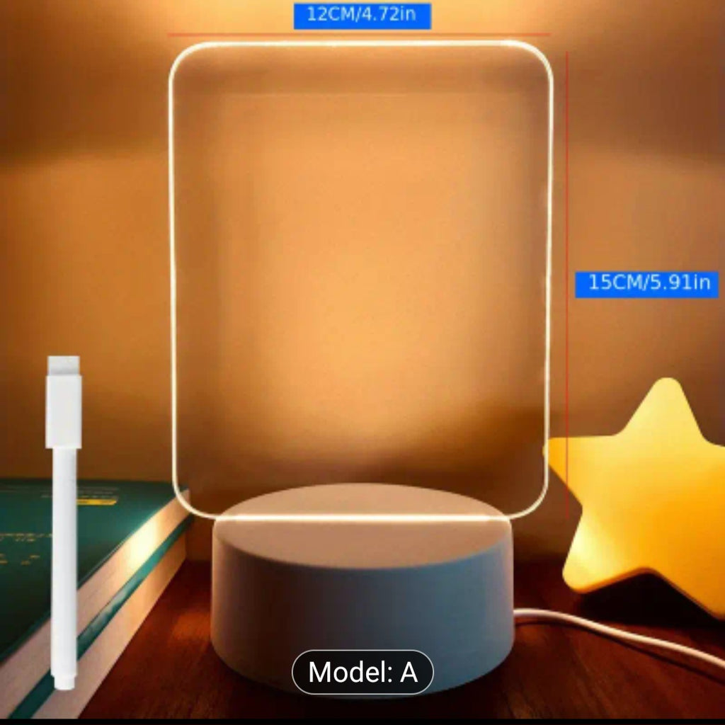 ✨ Rewritable LED Night Light – Creative Message Board Lamp ✨