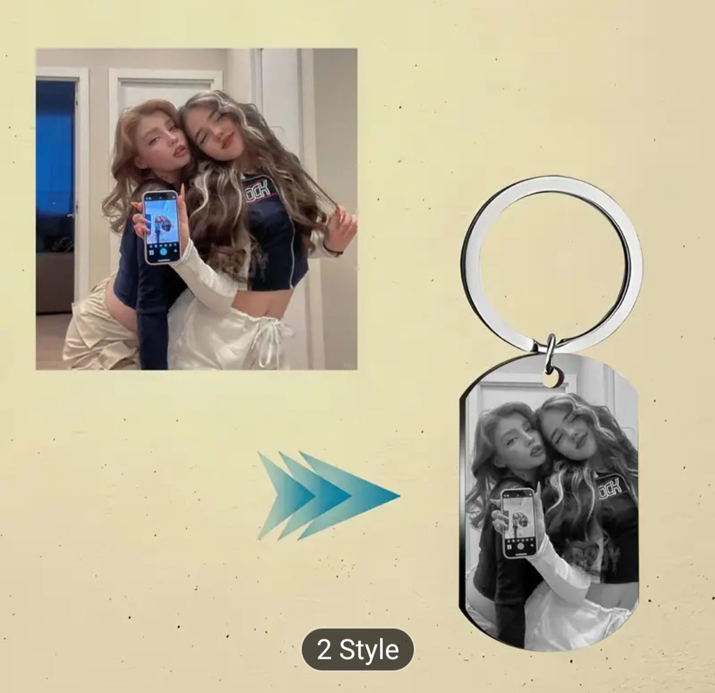 ✨ Custom Engraved Photo Keychain – Turn Your Favorite Memory Into a Gift ✨