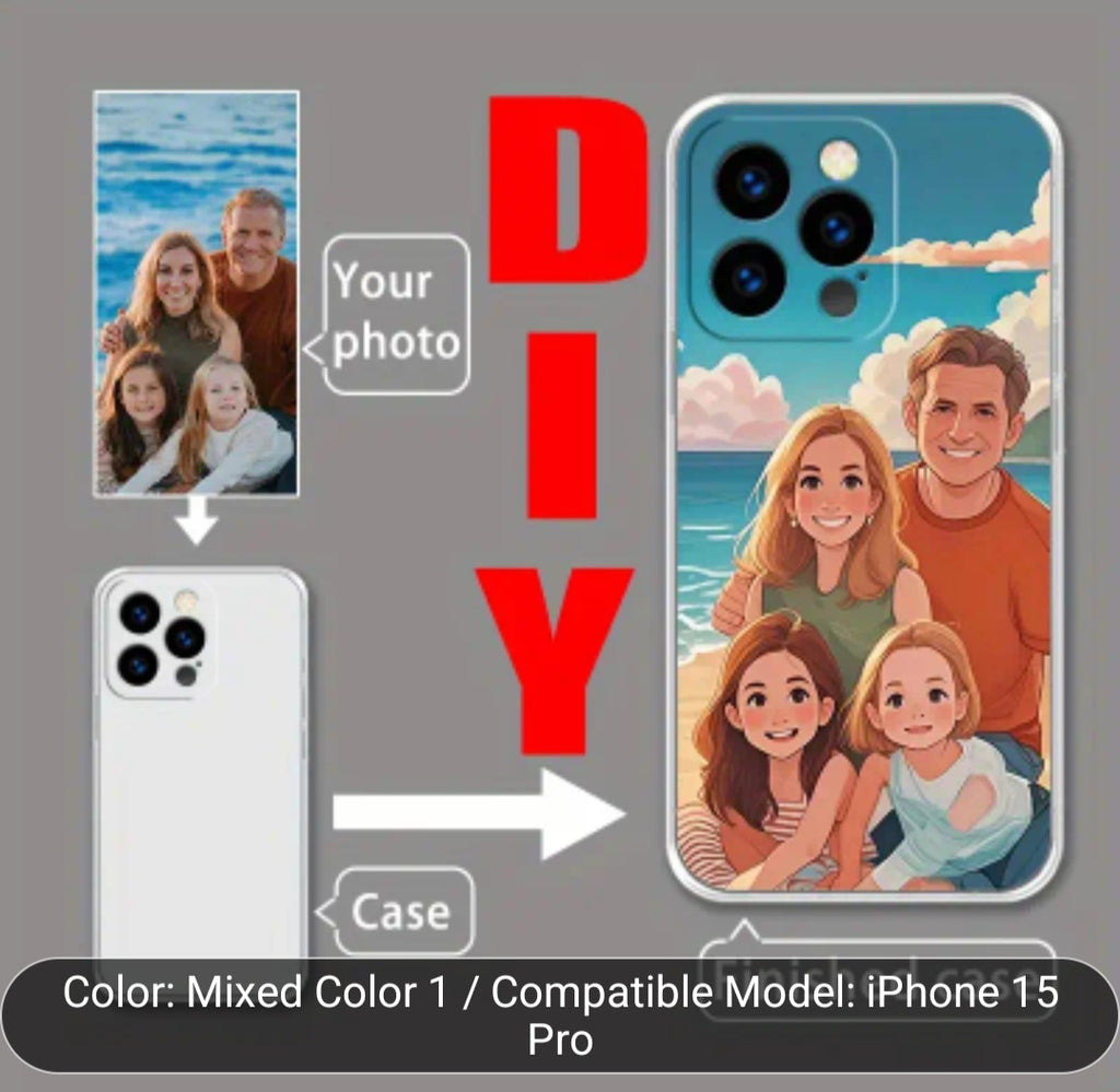 ✨ Custom Cartoon Photo Phone Case – Turn Your Picture Into a Cute Anime Art Case! ✨